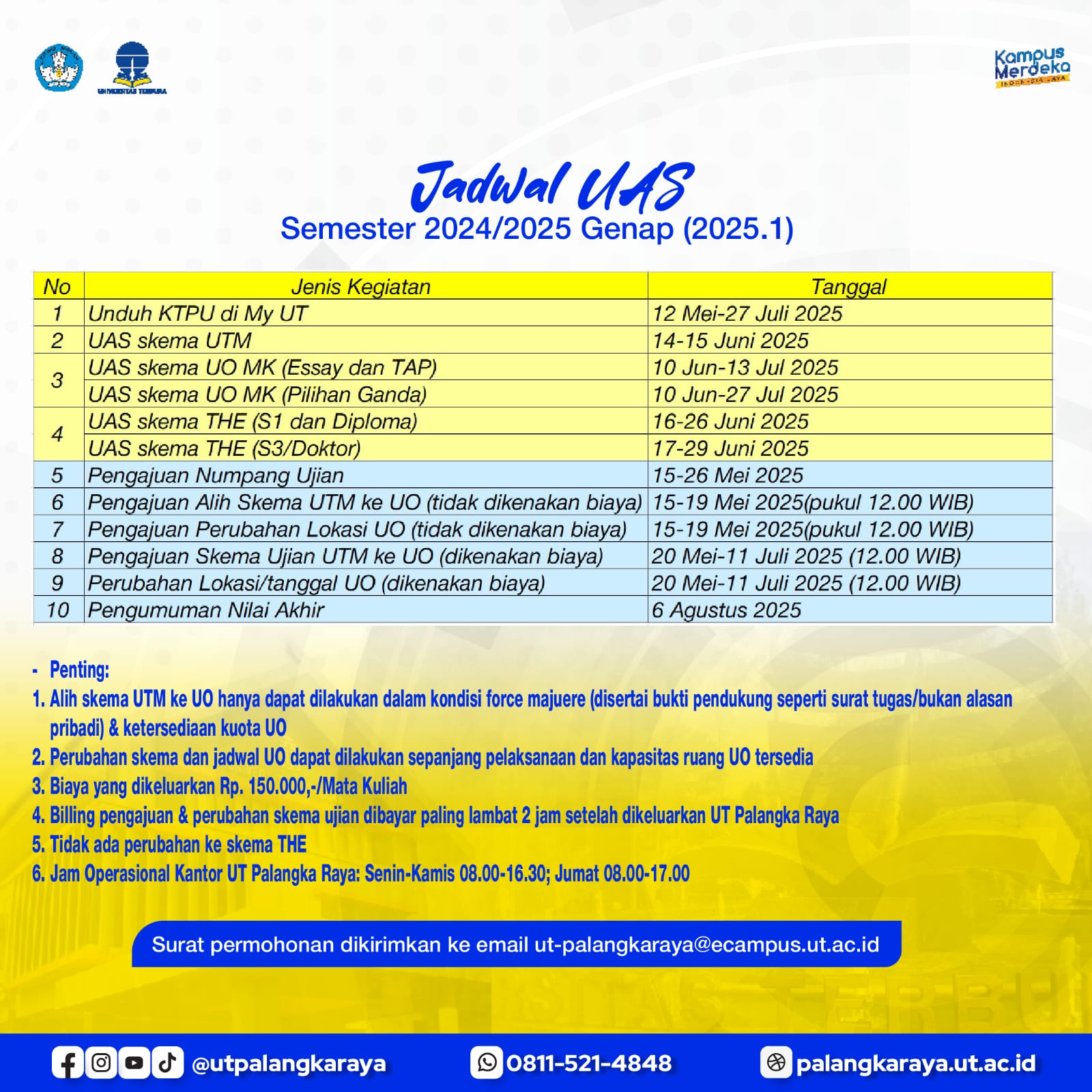 Informasi UAS Semester 2024/2025 Genap